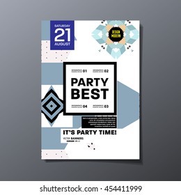 Partyposter, trendige geometrische Muster