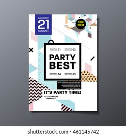 Partyposter, trendige geometrische Muster