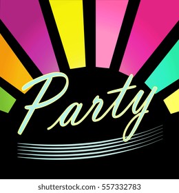 Party poster. Typography vector.