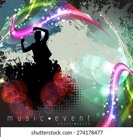 Party poster, vector 