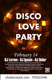 Party poster vector background template with particles, plexus lines, highlight and modern geometric shapes in pink and blue colors.