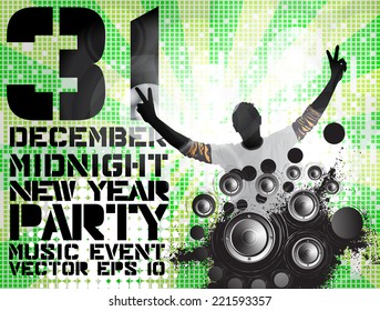 Party poster, vector illustration 
