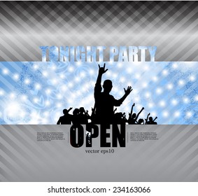 Party poster. Vector illustration 