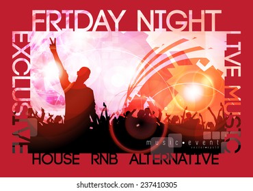 Party poster. Vector illustration 