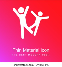 Party red and pink gradient material white icon minimal design