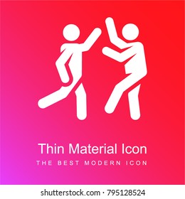 Party red and pink gradient material white icon minimal design