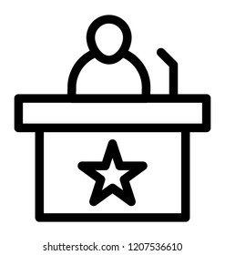 Party representative delivery pre polling speech