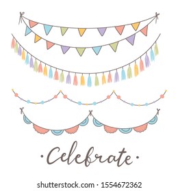 party ribbon celebration, pastel ribbon, flag, baby shower, wedding