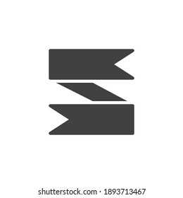 Icono vectorial de la cinta de la parte. signo plano relleno para concepto móvil y diseño web. Icono de glifo de cinta de opciones. Símbolo, ilustración del logotipo. Gráficos vectoriales