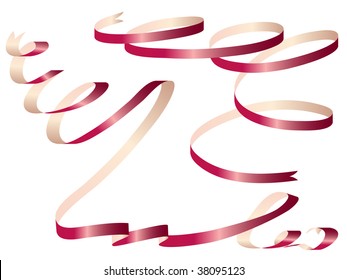 party ribbon vector illustration. Visit my portfolio for big collection of ribbons