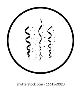 Party serpentine icon. Thin circle design. Vector illustration.