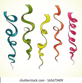 Party serpentine. Ribbons. Celebration. vector EPS 10