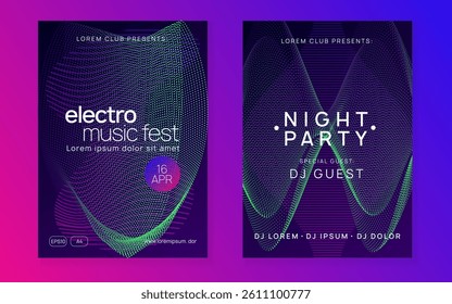 Party Set. Blue Edm Magazine. Dance Design. Pink Night Club Background. Electronic Disco Invitation. Sound Trance Template. Concert Invite. Green Party Set
