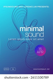 Party Set. Discotheque Background. Violet Music Flyer. Blue Dance Design. Techno Festival Template. Soundwave Beat Illustration. Concert Vector. Green Party Set