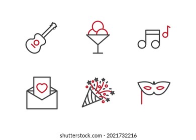 party set icon, isolated party set sign icon, vector illustration