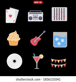 party set vector illustration icon