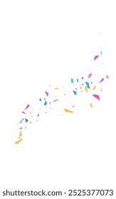 Party Shine Carnival Vector White Background. Carnaval Dust Design. Abstract Splash Invitation. Color Rain Festival Banner.
