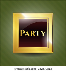 Emblema brillante de la fiesta