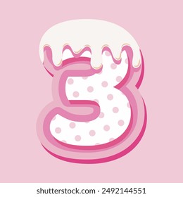party, sign, cake, anniversary, birthday, number, celebration, happy, decoration, pink, event, design, celebrate, symbol, greeting, isolated, holiday, gift, year, festive, dessert, vector, candle, col