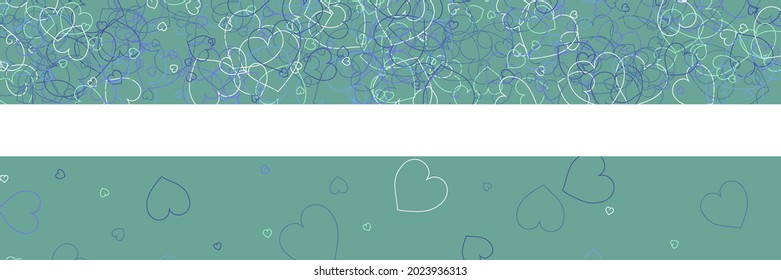 Party Silhouettes Turquoise Azure Violet Romantic Background. Multicolor Blue Neon Vibrant Love Modern Design. Hearts Green Confetti Vivid White Print. Colorful Purple Bright Ornamental Fabrics.