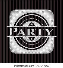 Party silver emblem or badge