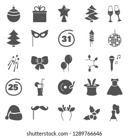 Party simple icons set for web and mobile design