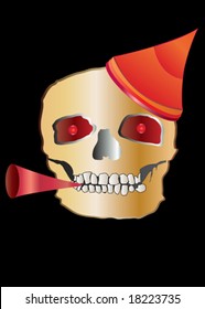 Party Skull Vector