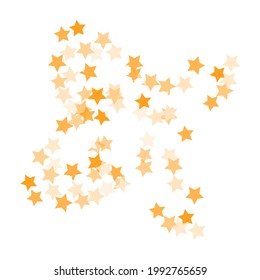 Vector sin problemas del cielo de la fiesta. Fondo de la forma geométrica navideña. Rica Ilustración de la Superficie de las Estrellas Brillantes de Oro Blanco Amarillo Pastel. Sencilla Magia Moderno Fondo Nocturno.