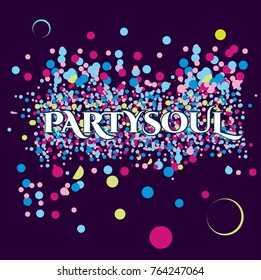 Party soul vector logo design template. Night club poster design
