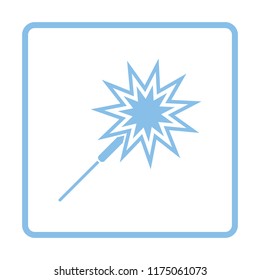 Party sparkler icon. Blue frame design. Vector illustration.
