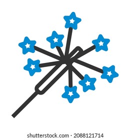 Icono del parkler de la fiesta. Contorno de negrita editable con diseño de relleno de color. Ilustración vectorial.