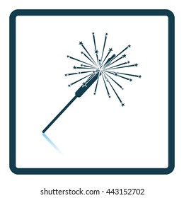 Party sparkler icon. Shadow reflection design. Vector illustration.