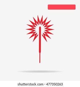 Party sparkler icon. Vector concept illustration for design.