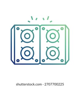 Party Speaker icon with white background vector stock illustration
