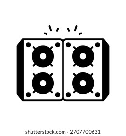 Party Speaker icon with white background vector stock illustration