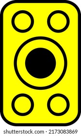 Party speaker, illustration, vector on a white background.
