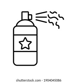 party spray can line icon