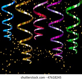 Party streamers. Vector