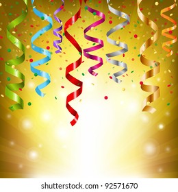 Party Streamers, Vector Illustration