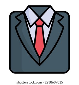 Party suit vector icon in modern style