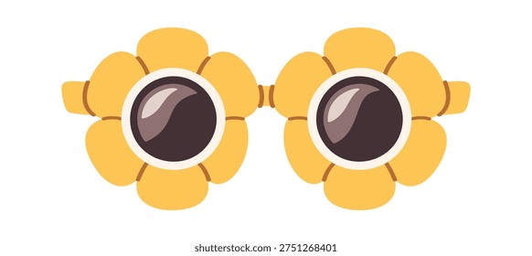 Party sunglasses with sunflowers frame