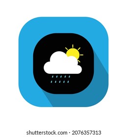 Party sunny icon, weather symbol, Weather icon vector illustration.