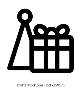 Party supplies icon isolated vector illustration on white background. High quality black style vector icons.