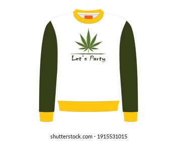 Let’s party sweatshirt design, vector illustration