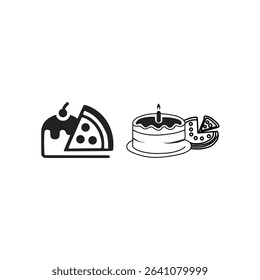 Party and Sweets. Cakes and Pizza