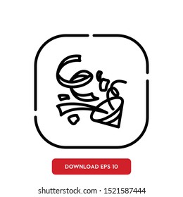 Party symbol, Confetti outline vector icon