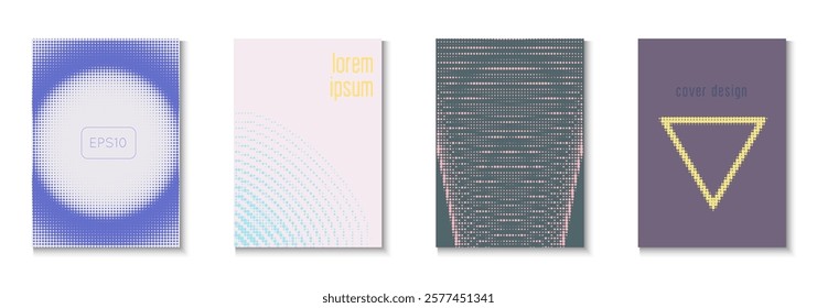 Party Template Set. Cool Circles In Minimal Layout. Young Brand In Minimalistic Frame. Dot Flyer. Minimalist Graphic Cover. Geometric Music Texture. Trendy Party Template