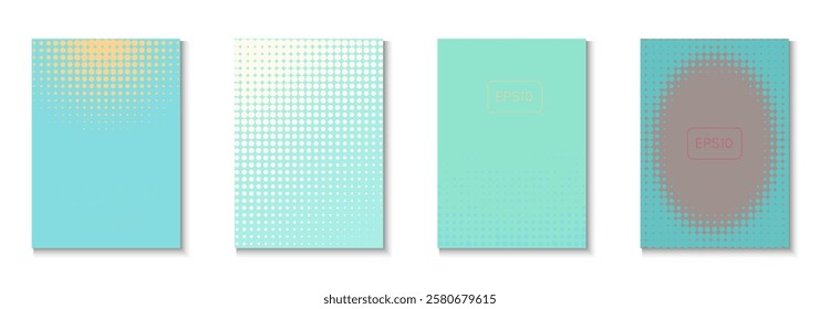 Party Template Set. Modern Shapes In Tech Layout. Young Hipster Design On Annual Page. Halftone Flyer. Minimalist Music Texture. Geometric Abstract Background. Trendy Party Template