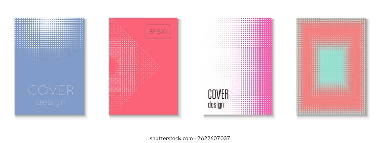 Conjunto de Modelos de Participante. Círculos De Verão Com Arte Moderna. Formas Lineares Para Pasta De Marca. Panfleto Abstrato. Padrão de Linha Minimalista. Capa de música geométrica. Modelo de Festa na Moda
