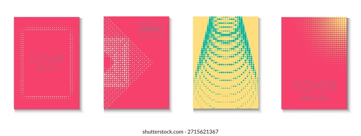 Conjunto de Plantilla de fiesta. Círculos De Verano Con Arte Moderno. Elementos Futuristas En Página Plana. Volante Abstractas. Textura musical minimalista. Fondo geométrico del negocio. Plantilla de fiesta de moda